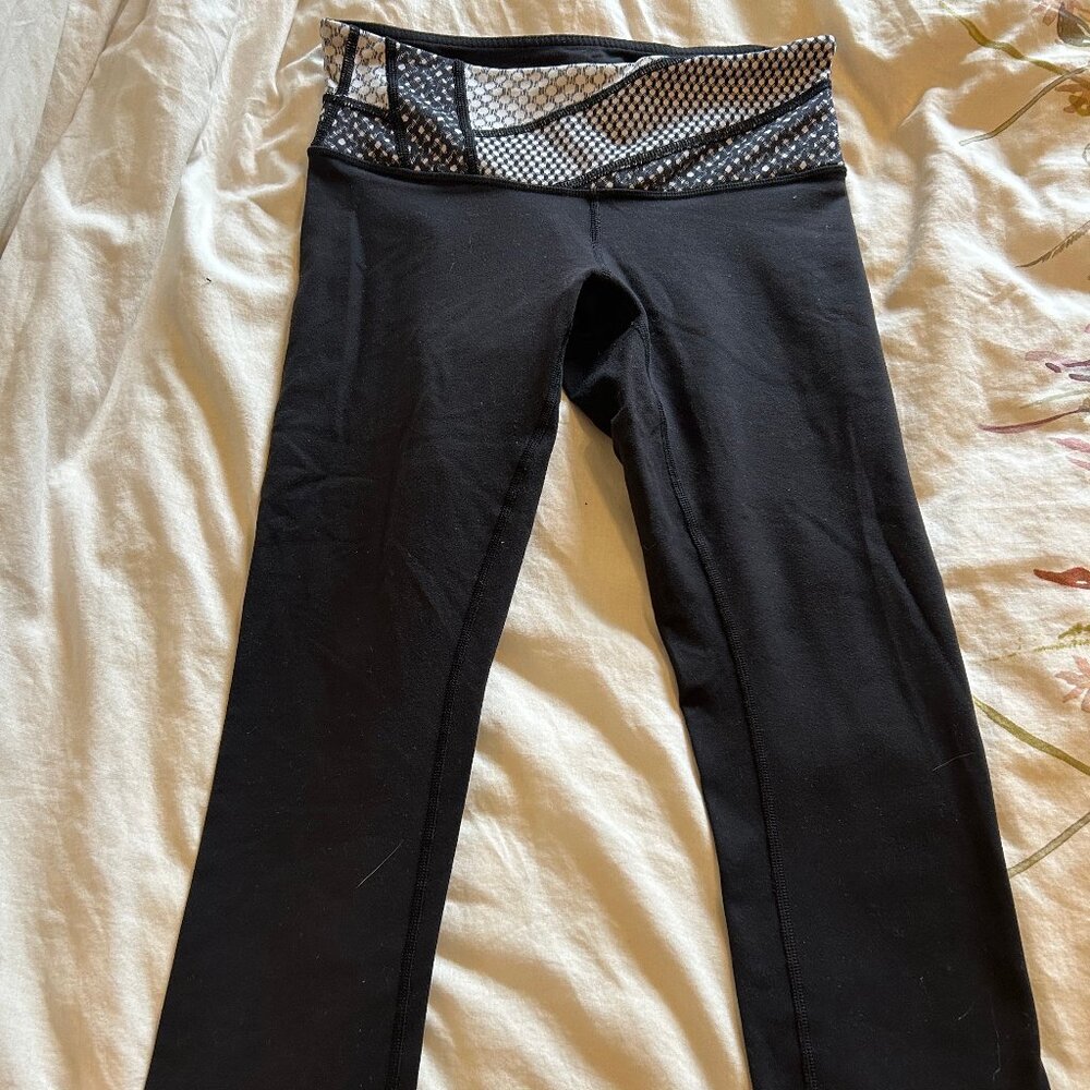 Lululemon Wunder Under cropped leggings with patchwork waist